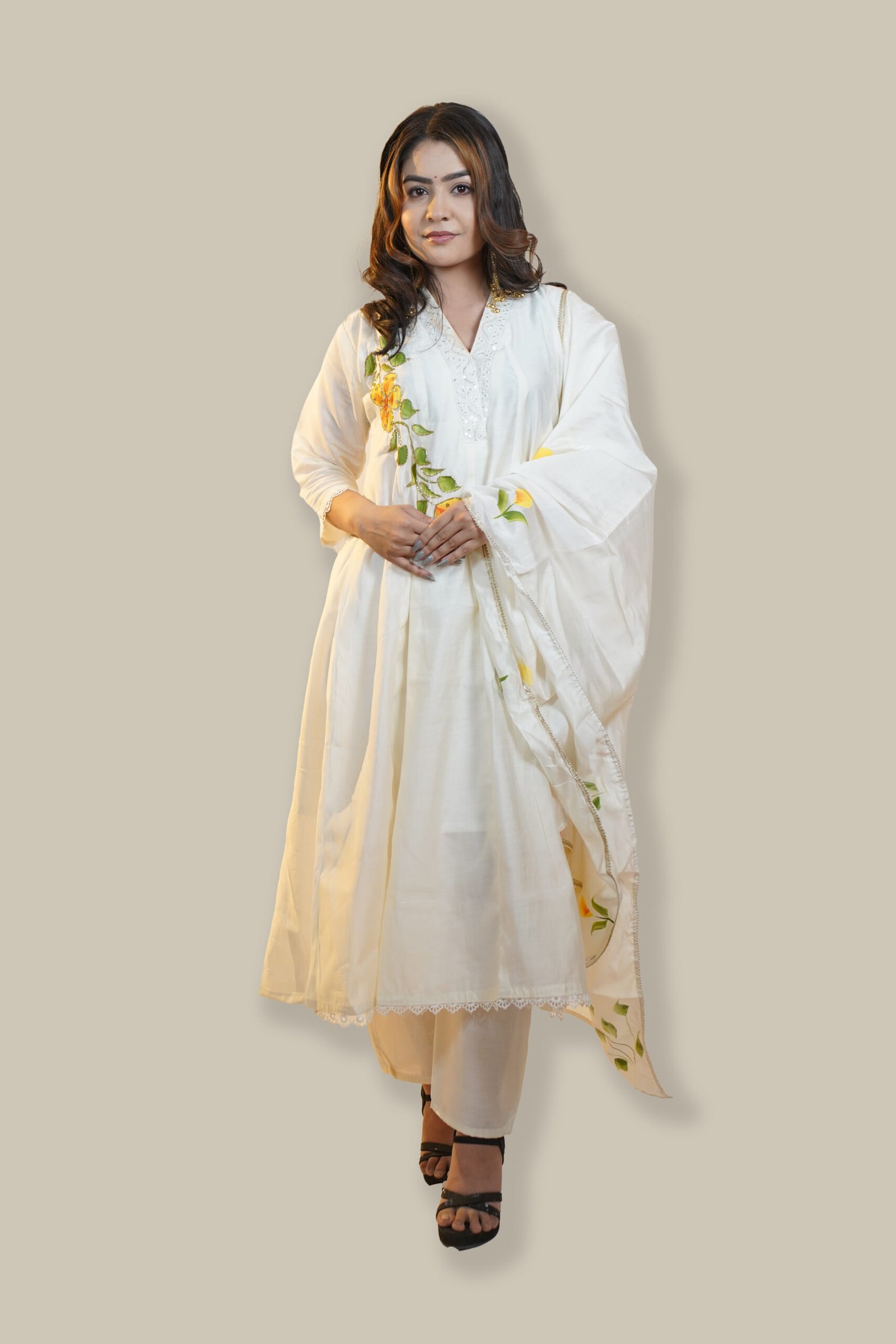 A- Line Cotton Kurta Set