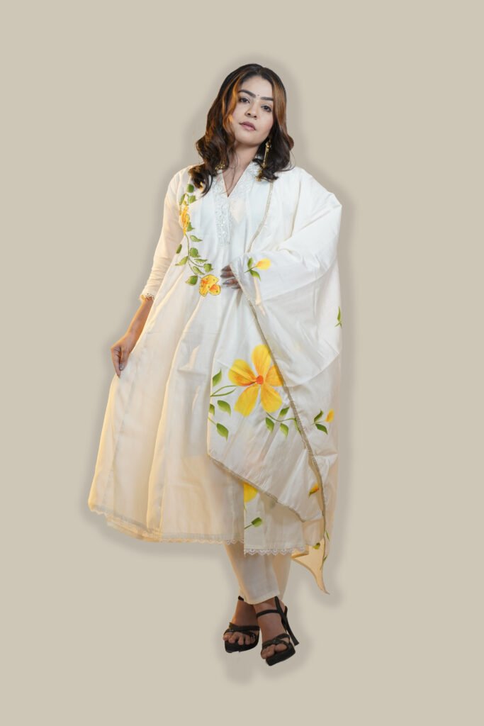 A- Line Cotton Kurta Set