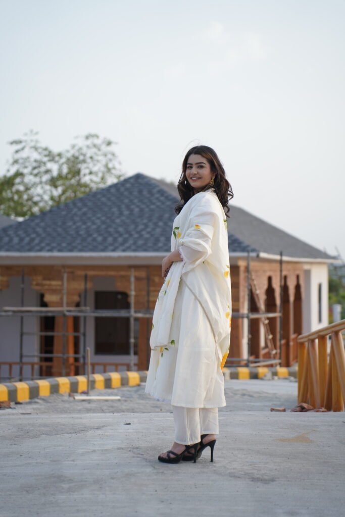 A- Line Cotton Kurta Set