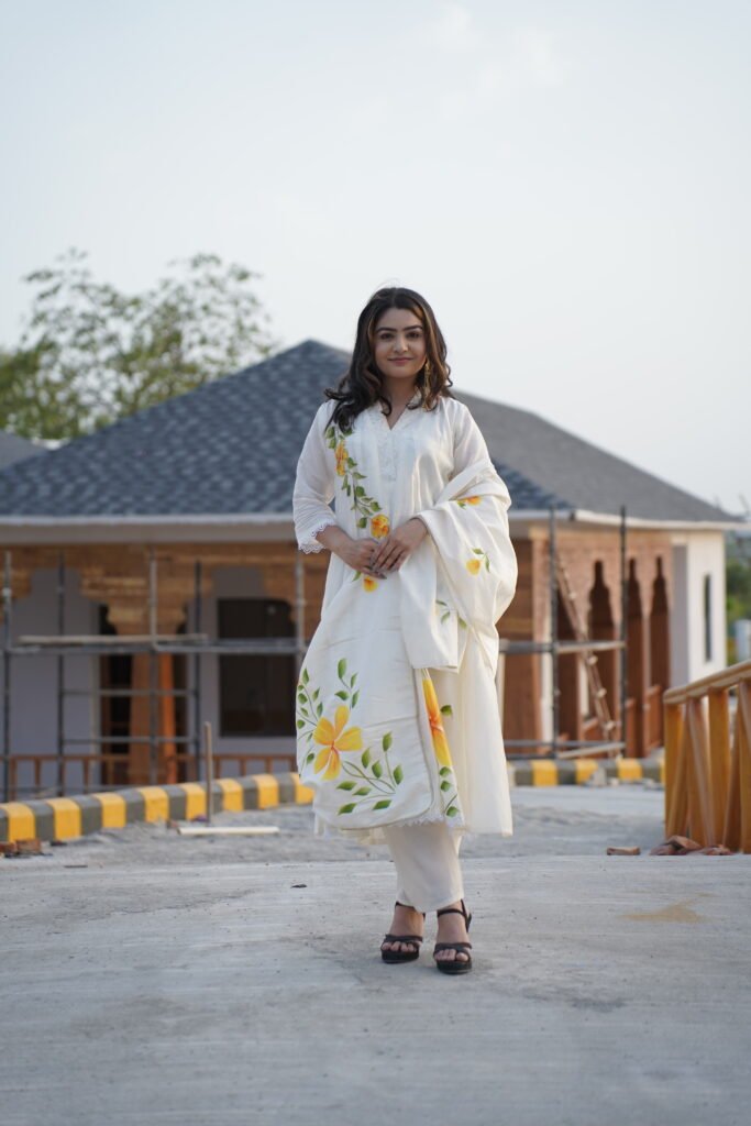A- Line Cotton Kurta Set