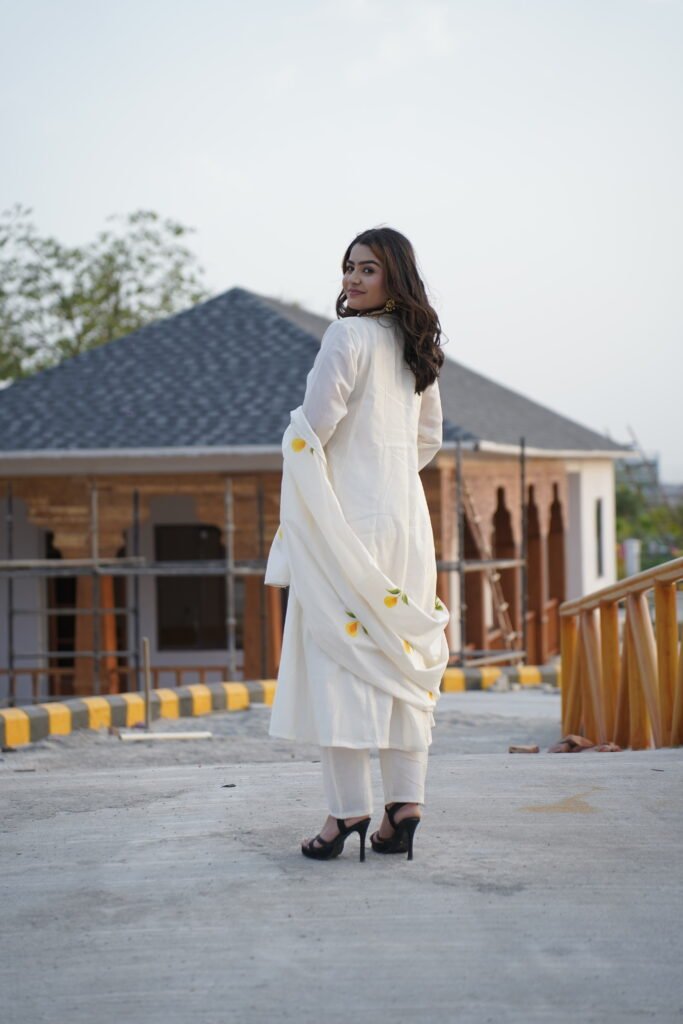A- Line Cotton Kurta Set