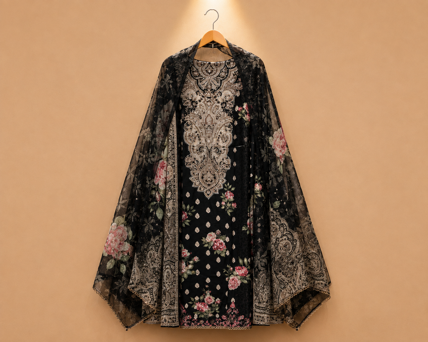 Muslin floral printed Unstitched Material
