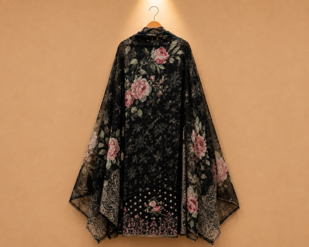 Muslin floral printed Unstitched Material