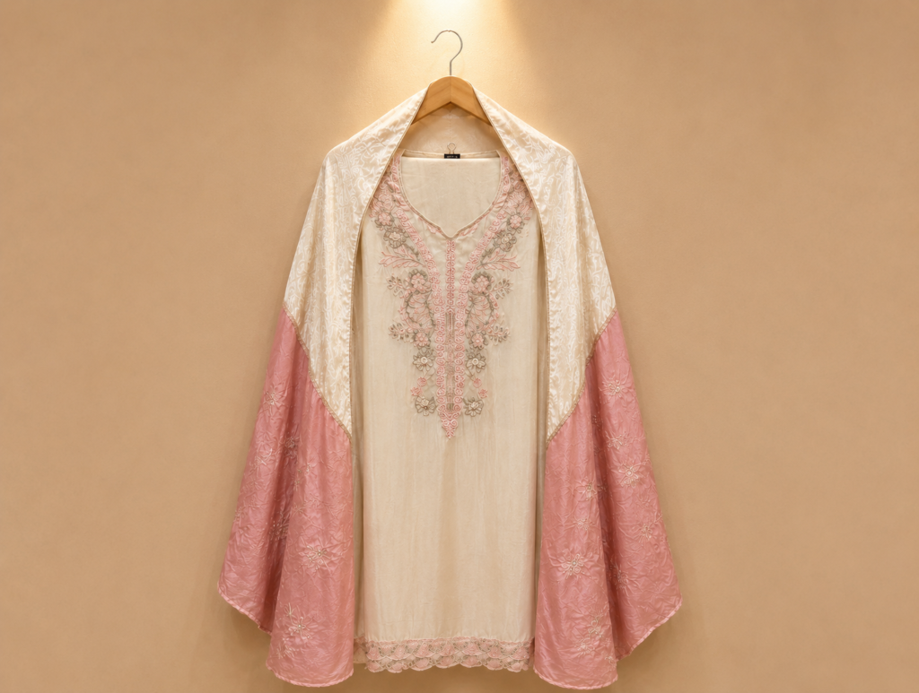 Elara Blush Pink Unstitched Material