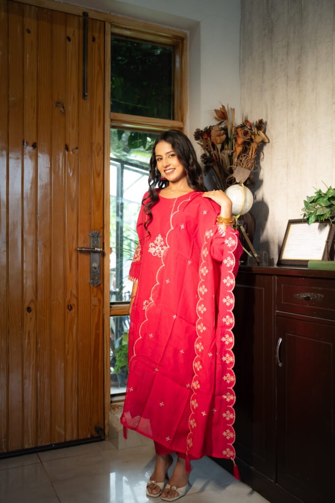 Vibrant Pink Royal Anarkali suit