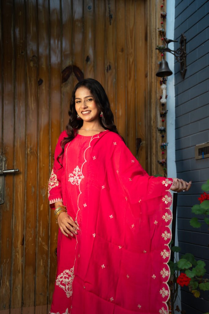 Vibrant Pink Royal Anarkali suit