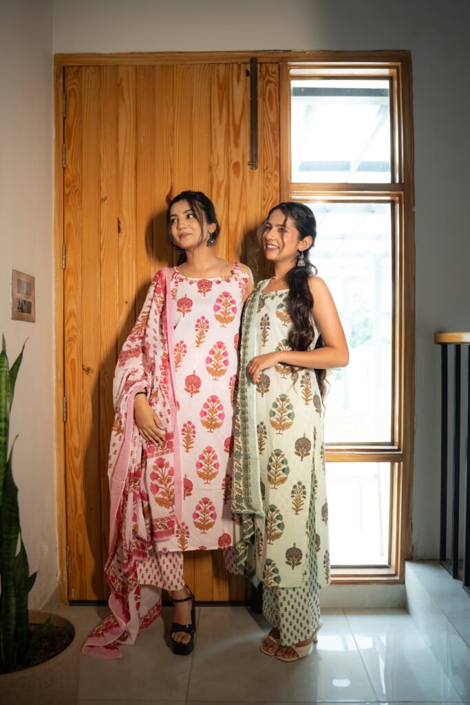 Blush Sage Printed Kurta Set