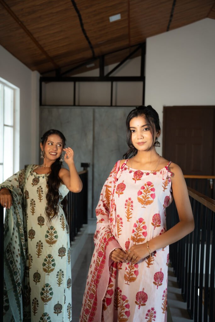 Blush Sage Printed Kurta Set