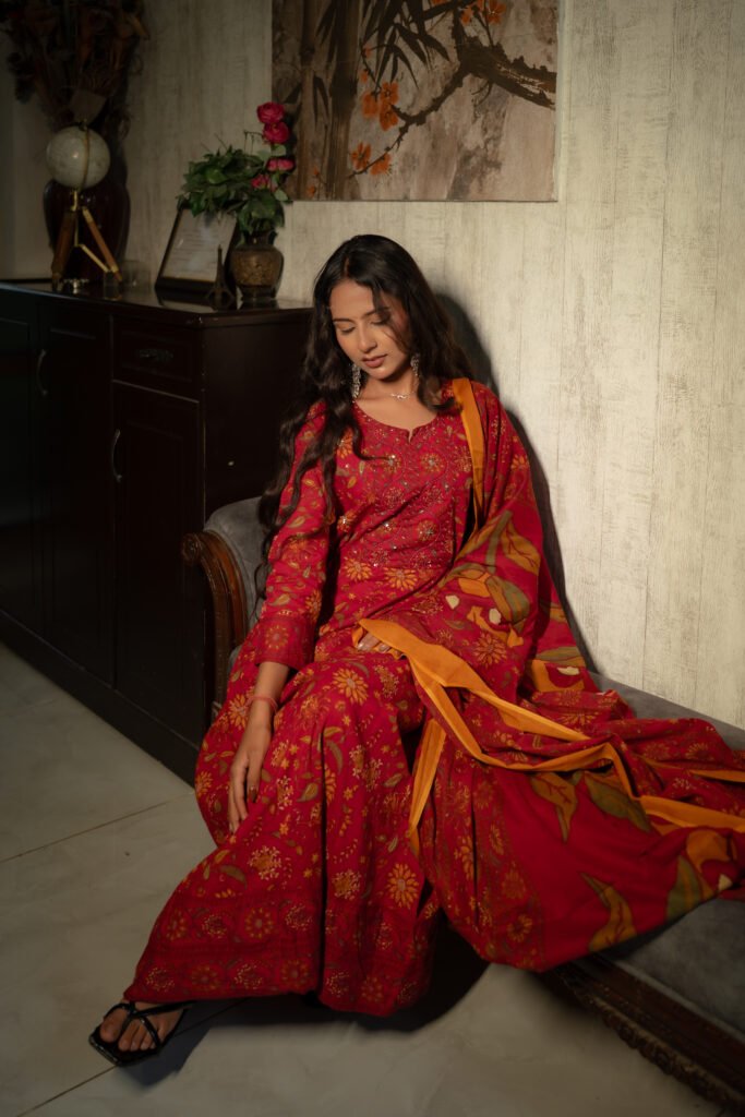 Berry Bloom Royale Anarkali Set