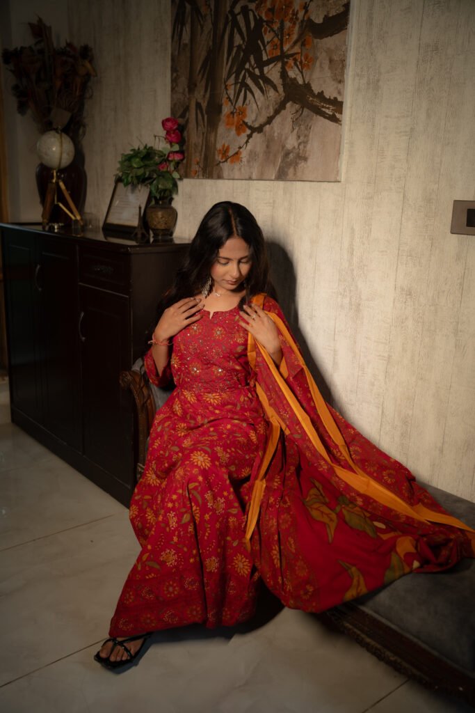 Berry Bloom Royale Anarkali Set