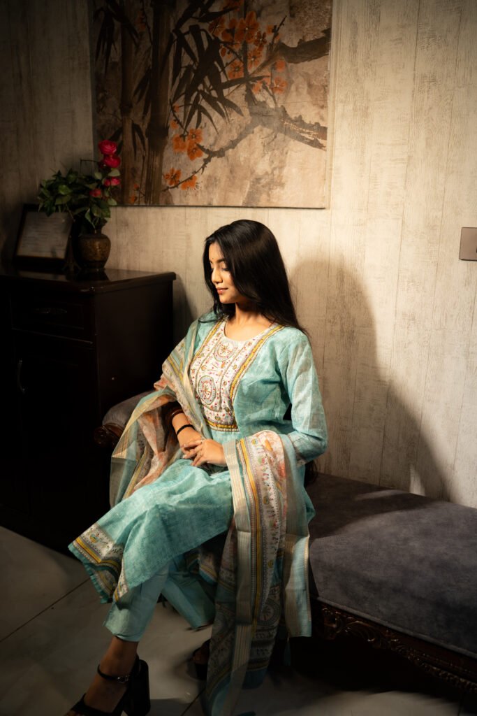 Sage Grace Embroidered Suit Set