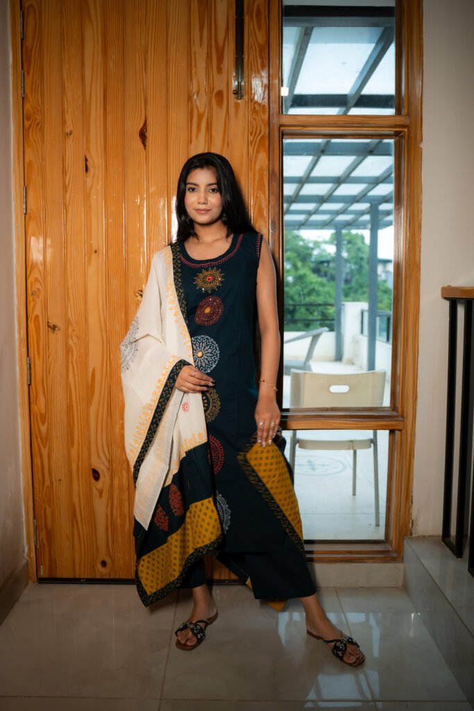 Rangoli Blue Printed Set