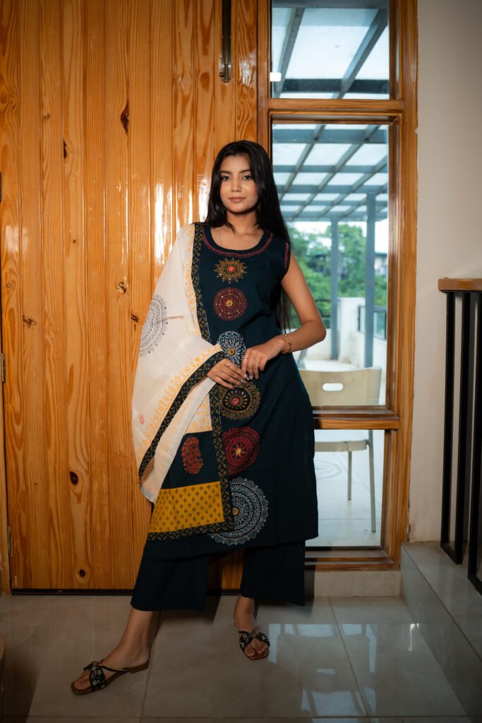 Rangoli Blue Printed Set