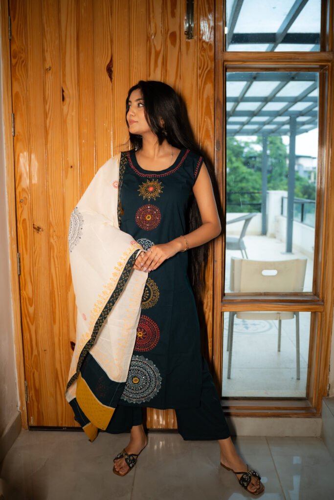 Rangoli Blue Printed Set
